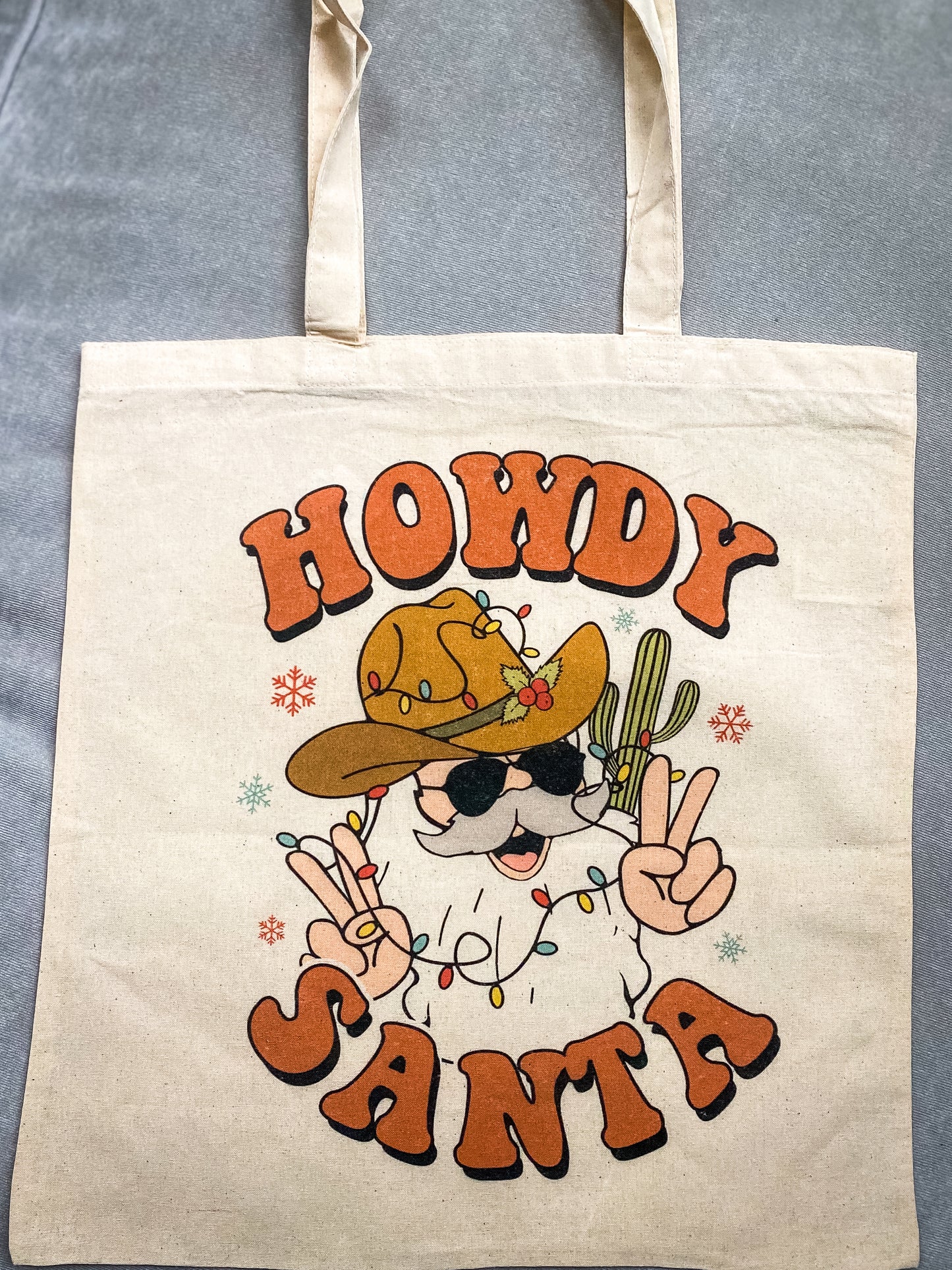 Howdy Santa Canvas Bag