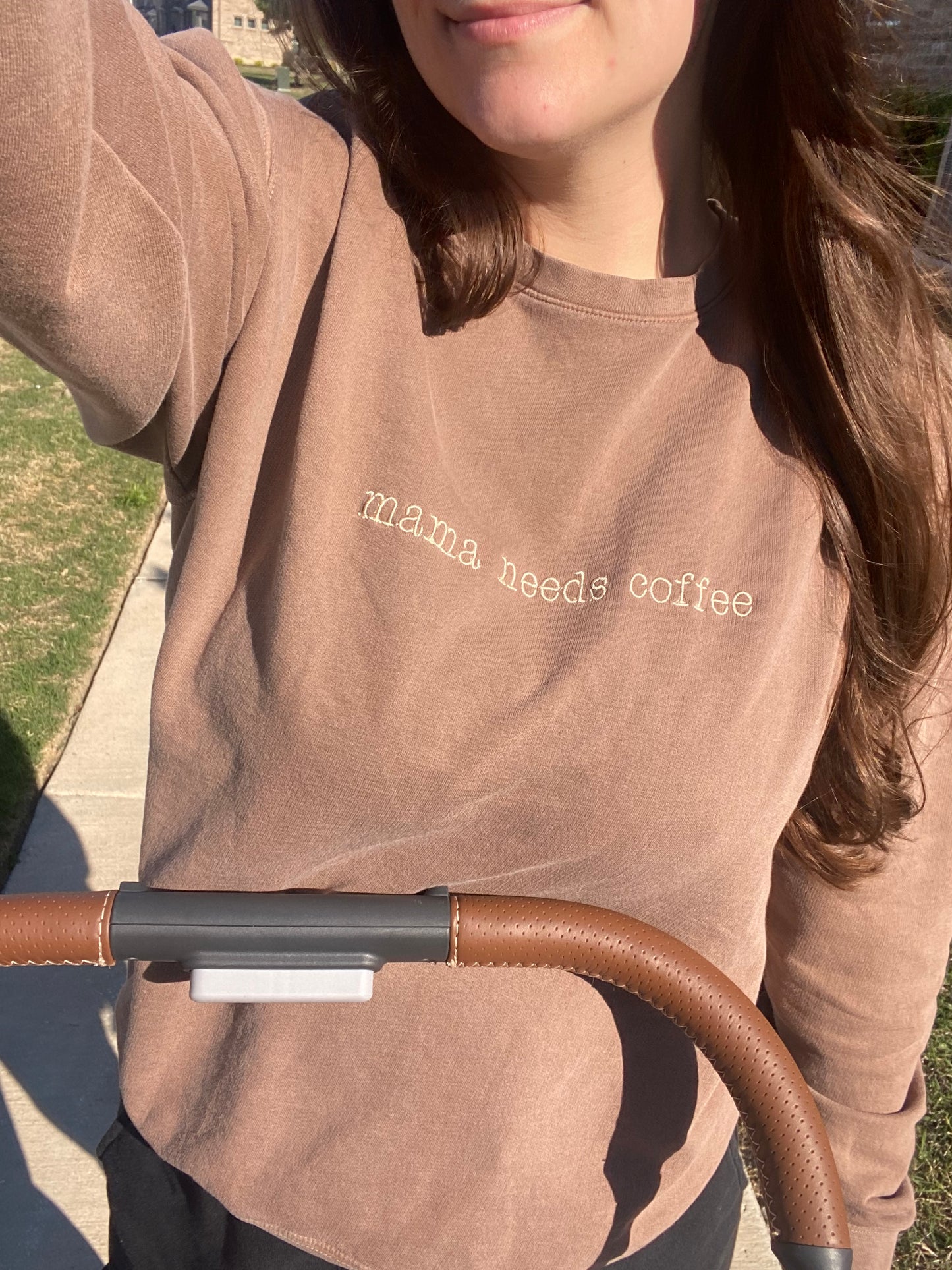 Mama needs coffee crewneck