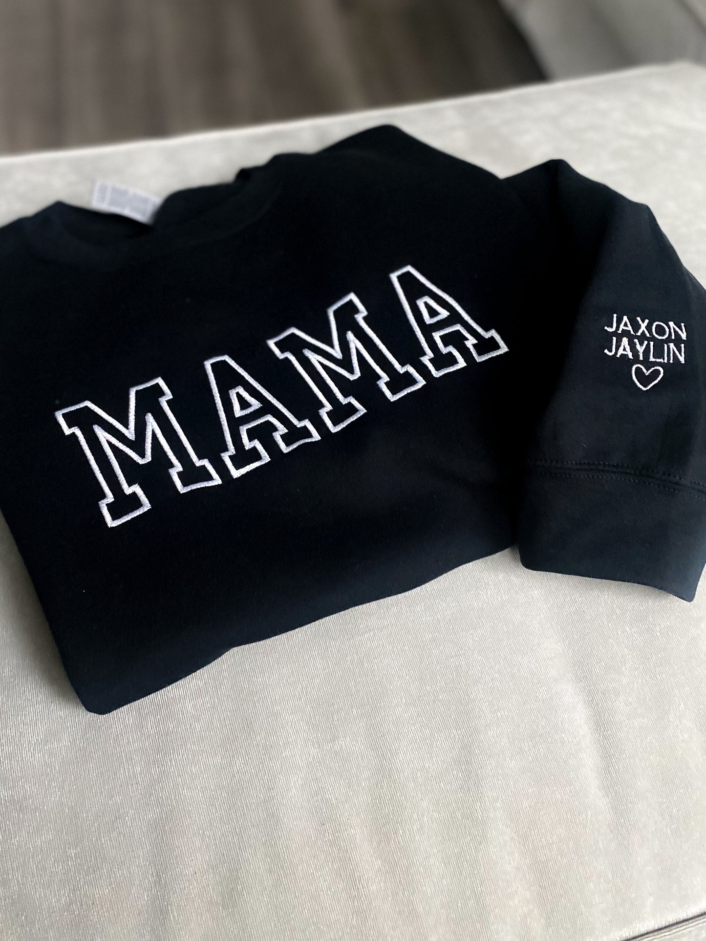 Embroidered Cozy MAMA Crewneck