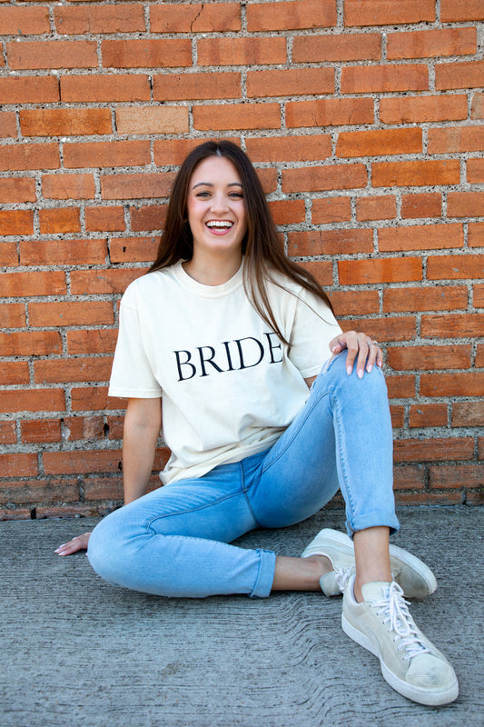 embroidered bride gift tee