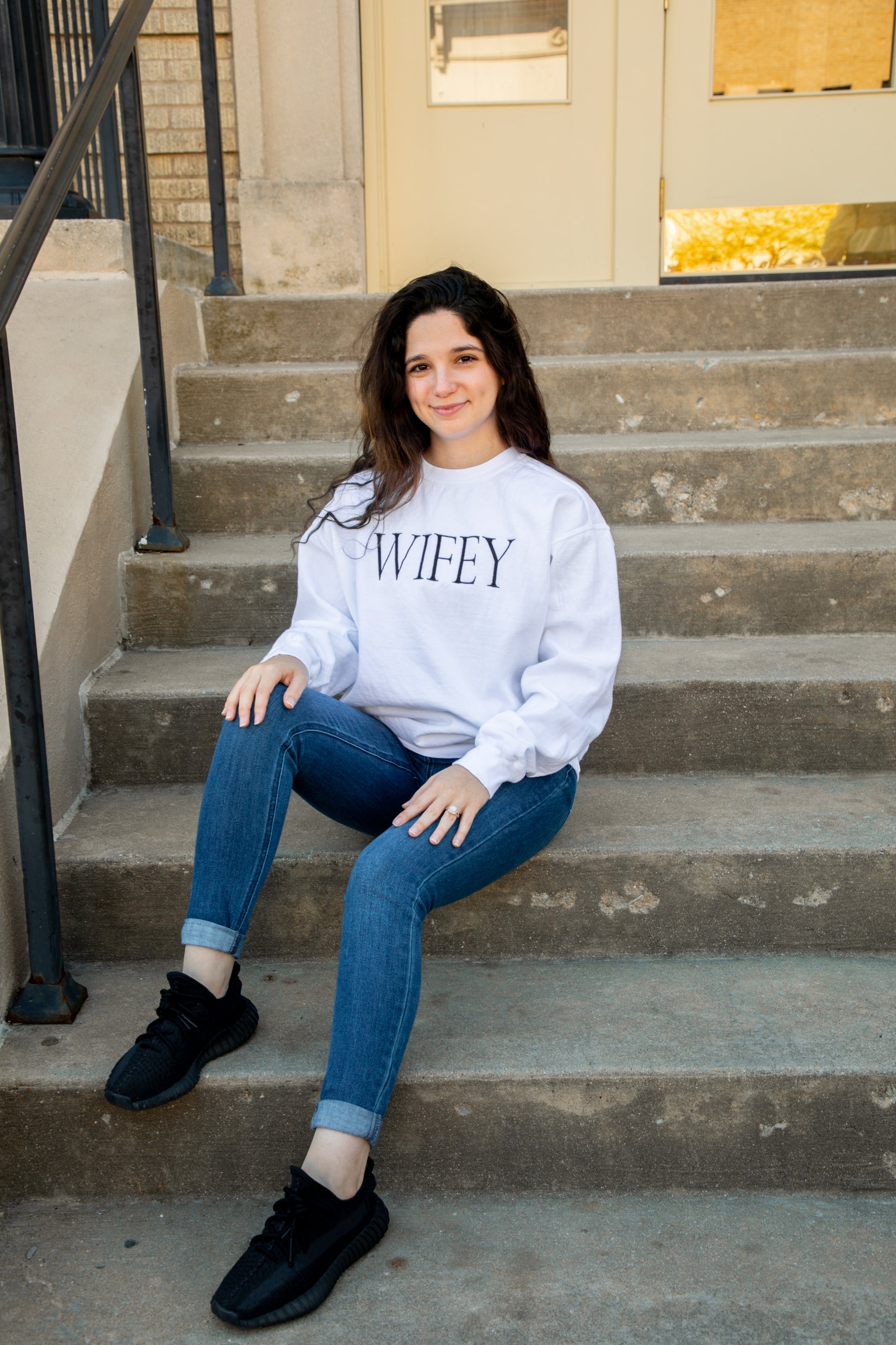 embroidered wifey sweatshirt gift