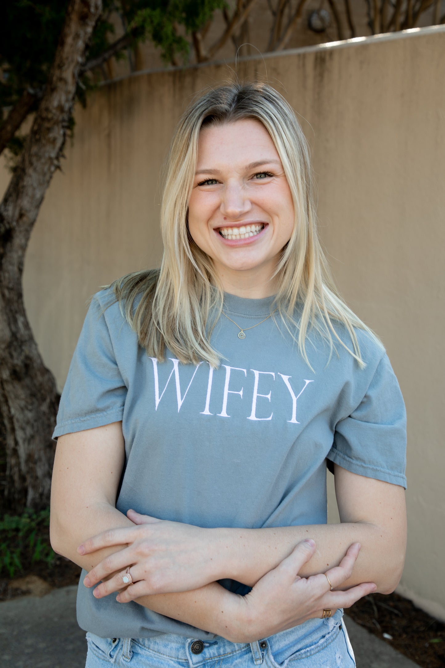 embroidered wifey tshirt gift