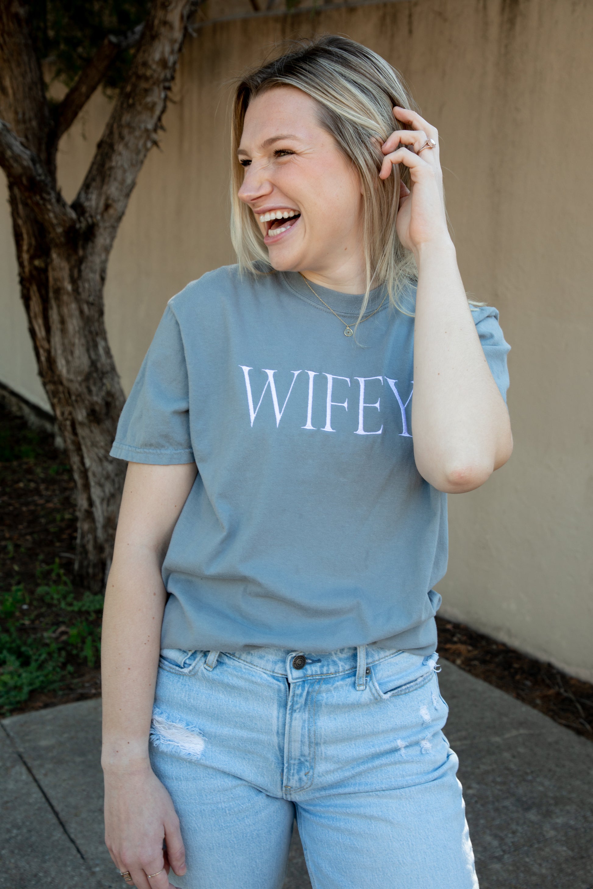 embroidered wifey tshirt gift