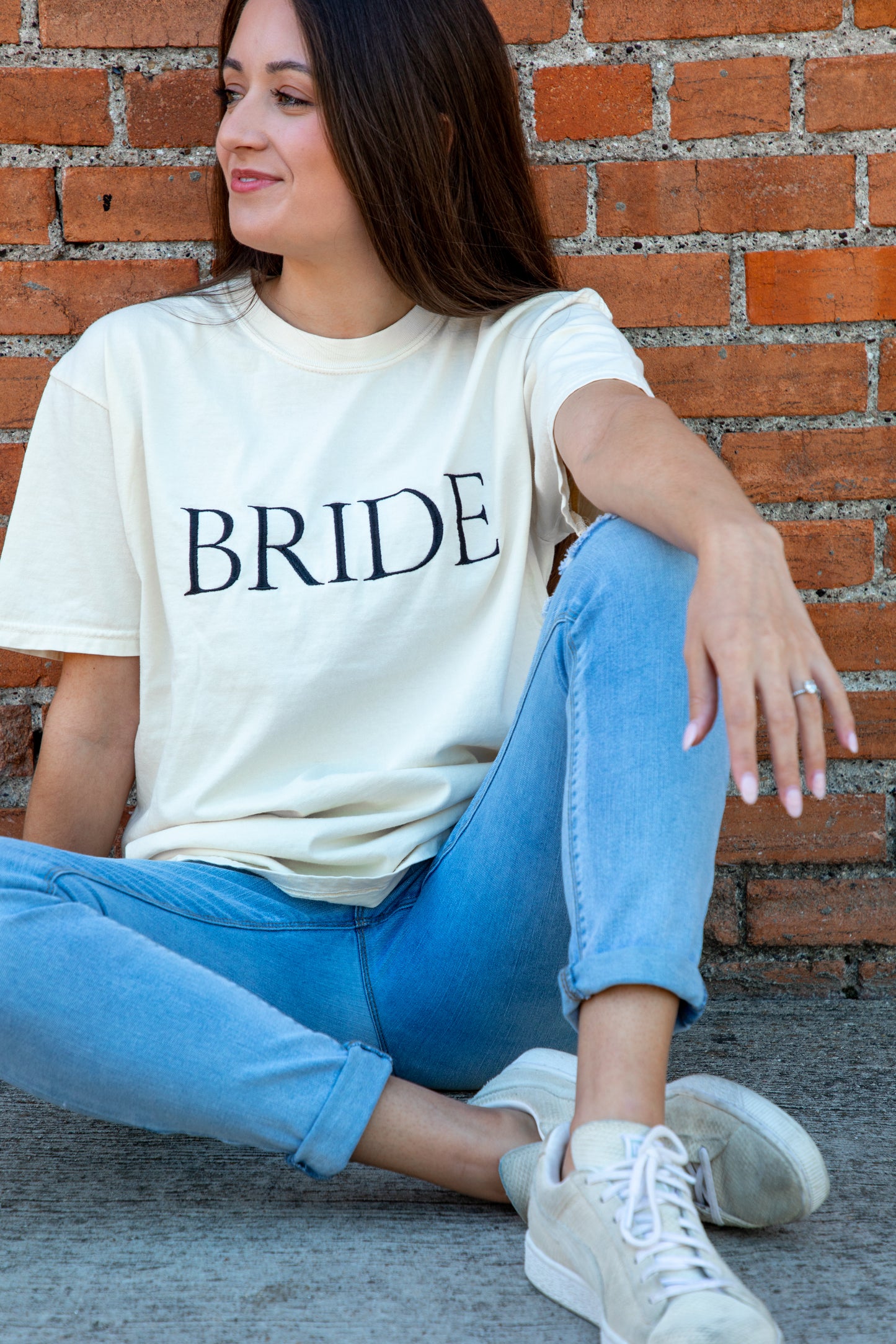 embroidered bride gift tee